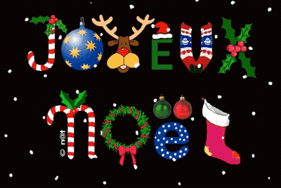 Joyeux Noel Black Background GIF