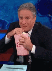 Joyful Anticipation Jon Stewart GIF