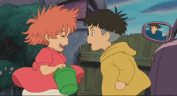 Joyful Ponyo And Sosuke