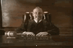 Judge Byrne Pounding Gavel GIF