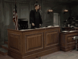 Judge Destroying Table With Gavel Night Court GIF