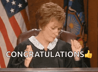 Judge Giving Thumbs Up Congratulations GIF