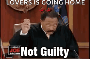 Judge In Court Sign Says Not Guilty GIF