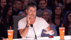 Judge Simon Cowell X Factor Pressing Buzzer GIF