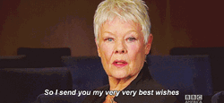 Judi Dench Very Best Wishes Greeting  GIF