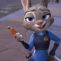 Judy Hopps Holding A Carrot GIF