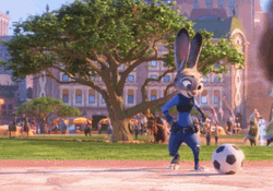 Judy Hopps Playing Soccer GIF
