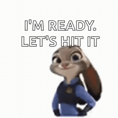 Judy Hopps Says I'm Ready Let's Hit It GIF