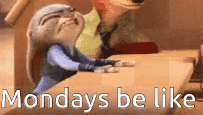 Judy Hopps Sitting At Desk Mondays Be Like GIF