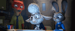 Judy Hopps With Bellwether And Wilde GIF