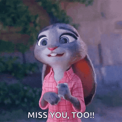 Judy Hopps Zootopia Smiling Saying Miss You Too
