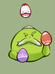 Juggling Eggs Axie Cartoon GIF
