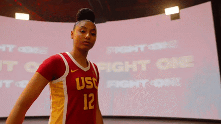 JuJu Watkins Usc Player Gesturing Peace Sign GIF