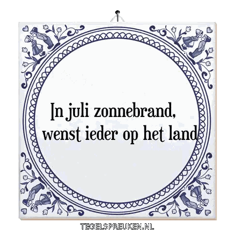 Juli Zonnebrand Sign Sticker
