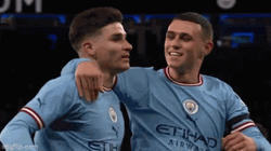 Julian Alvarez And Phil Foden GIF