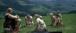 Julie Andrews Singing Von Trapp Children GIF