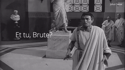 Julius Caesar Et Tu Brute Black And White Photo GIF