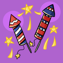 July 4Th Fireworks Rockets Mobile Art GIF