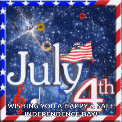 July 4Th Greeting Card Wishing Happy Independence Day GIF