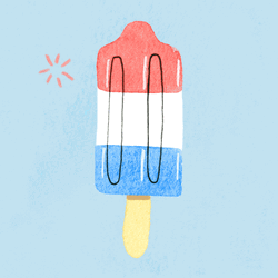 July 4Th Independence Day Popping Popsicle GIF