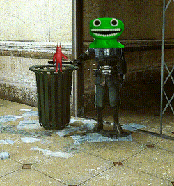 Jumbo Josh Throw Trash Away GIF