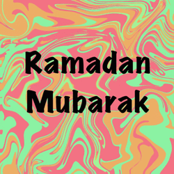 Jumma Mubarak Colorful Background Ramadan Mubarak Text GIF