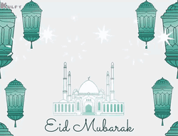 Jumma Mubarak Mosque And Fireworks Celebration GIF