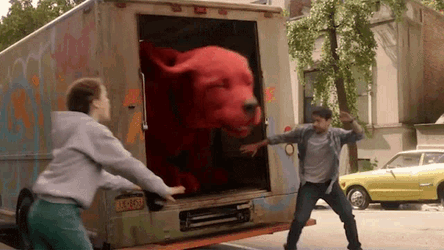 Jump Out Clifford GIF