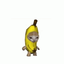 Jumping Banana Cat Meme GIF