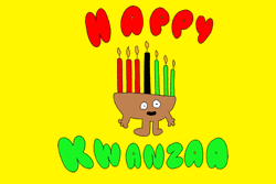 Jumping Candleholder Greeting Happy Kwanzaa