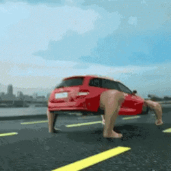 Jumping Car With Legs Meme GIF