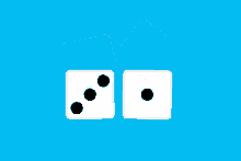 Jumping Dice Four Dots Animation GIF
