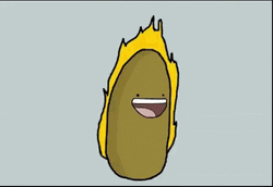 Jumping Happy Hot Potato GIF