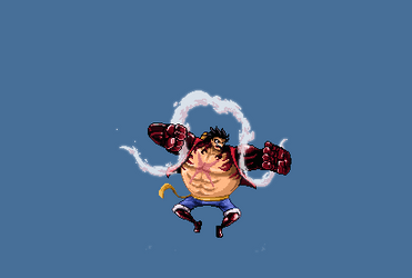 Jumping Luffy Gear 4 GIF