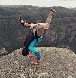 Jumping Off A Cliff Frustrated Man GIF