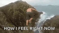 Jumping Off A Cliff In Hawaii On Make GIF