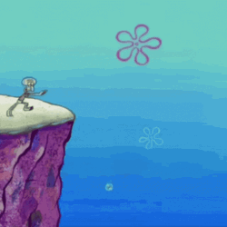 Jumping Off A Cliff Squidward GIF