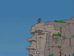 Jumping Off A Cliff The Simpsons Geezer GIF