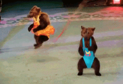 Jumping Rope Bear Costumes GIF