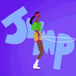 Jumping Rope Girl Skipping GIF