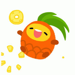 Jumping Up And Down Pineapple GIF