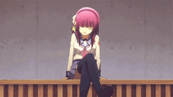 Jumping Yuri Of Angel Beats GIF