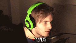 Jumpscare Replay PewDiePie GIF