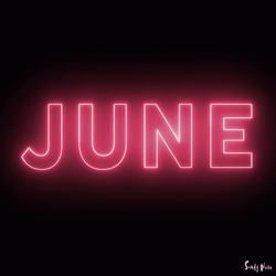 June Word Neon GIF
