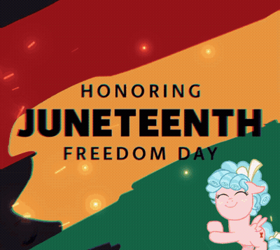 Juneteenth Freedom Day Poster With Pink Pony GIF