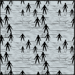 Junji Ito Scary Stick Figure Crowd GIF