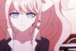 Junko Enoshima Boss Curious Look GIF