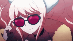 Junko Enoshima Cute Shades On GIF