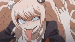 Junko Enoshima Long Tongue GIF