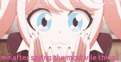 Junko Enoshima Saying The Most Vile Things GIF